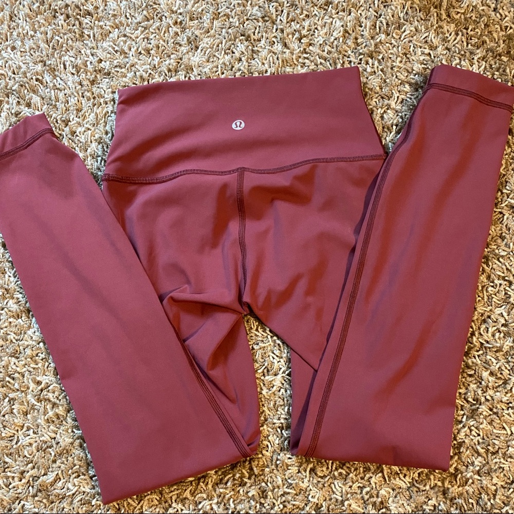 Lululemon Pink Athletic Full Length Leggings